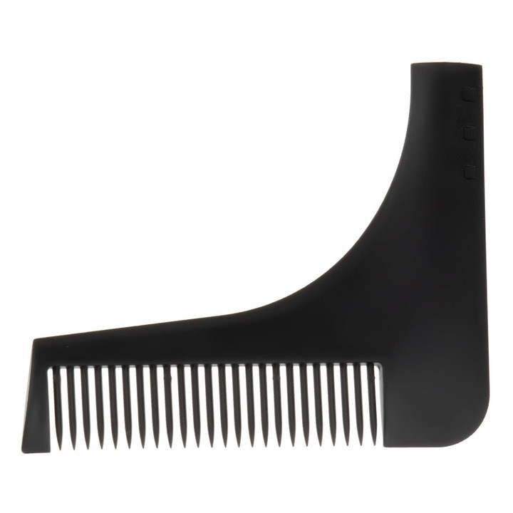 Pieptan pentru modelarea si conturarea barbii, plastic, negru, Dactylion®