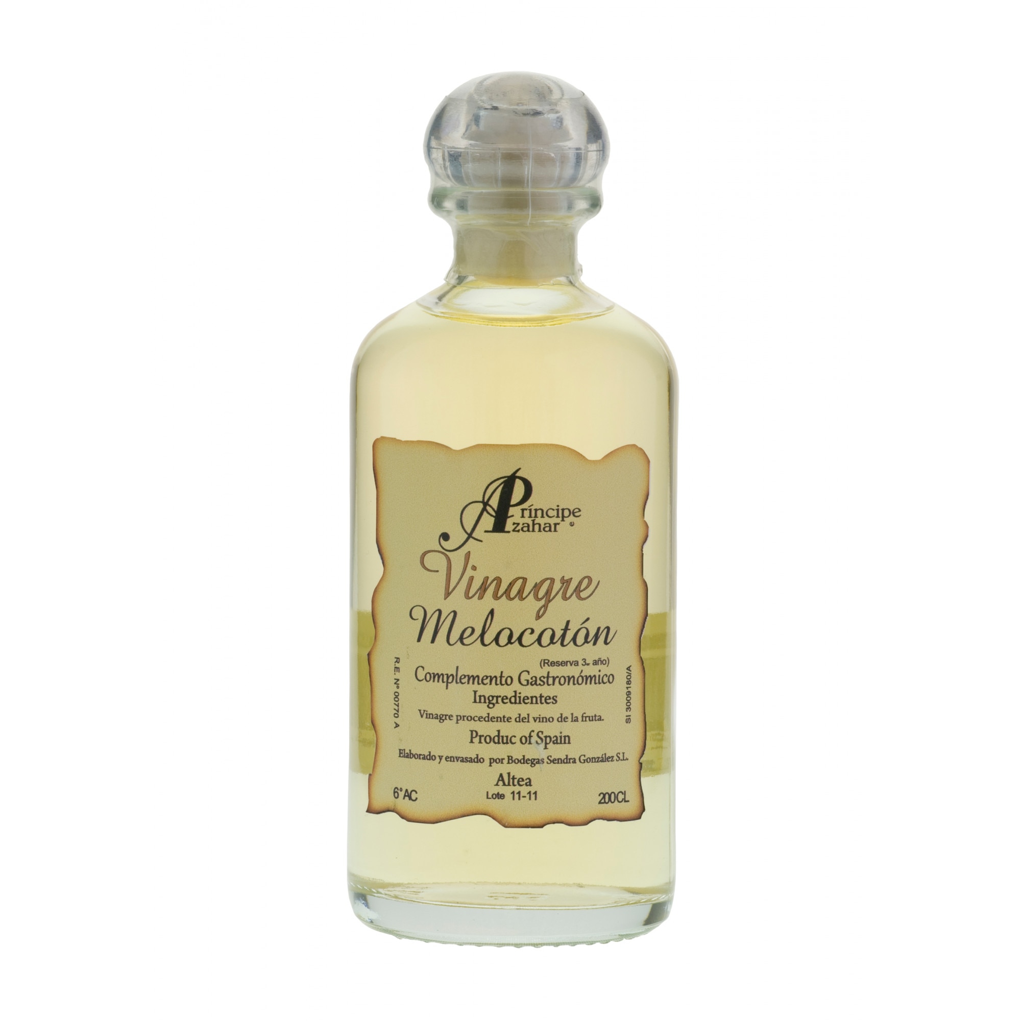 Otet natural de piersica, Principe de Azahar Alicante Spania, 200ml
