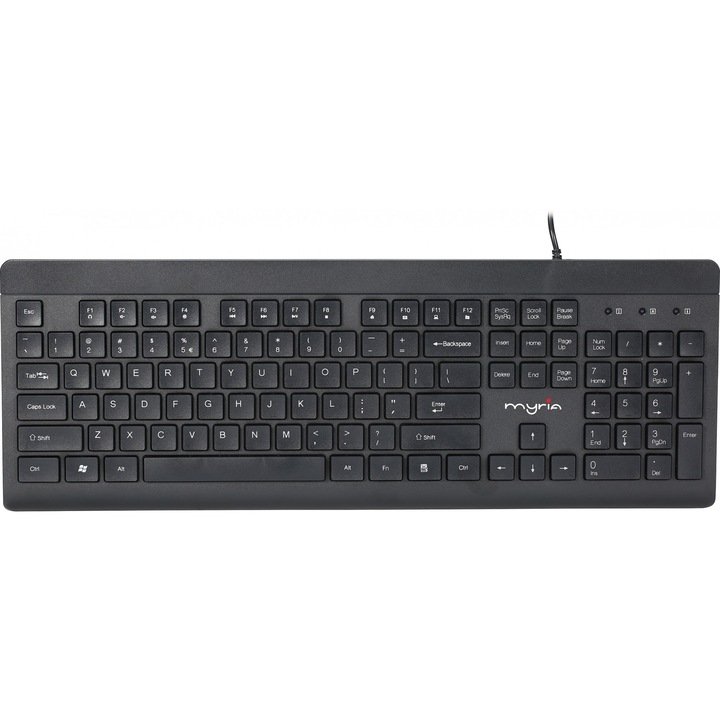Tastatura cu fir MYRIA MY8518, USB, negru