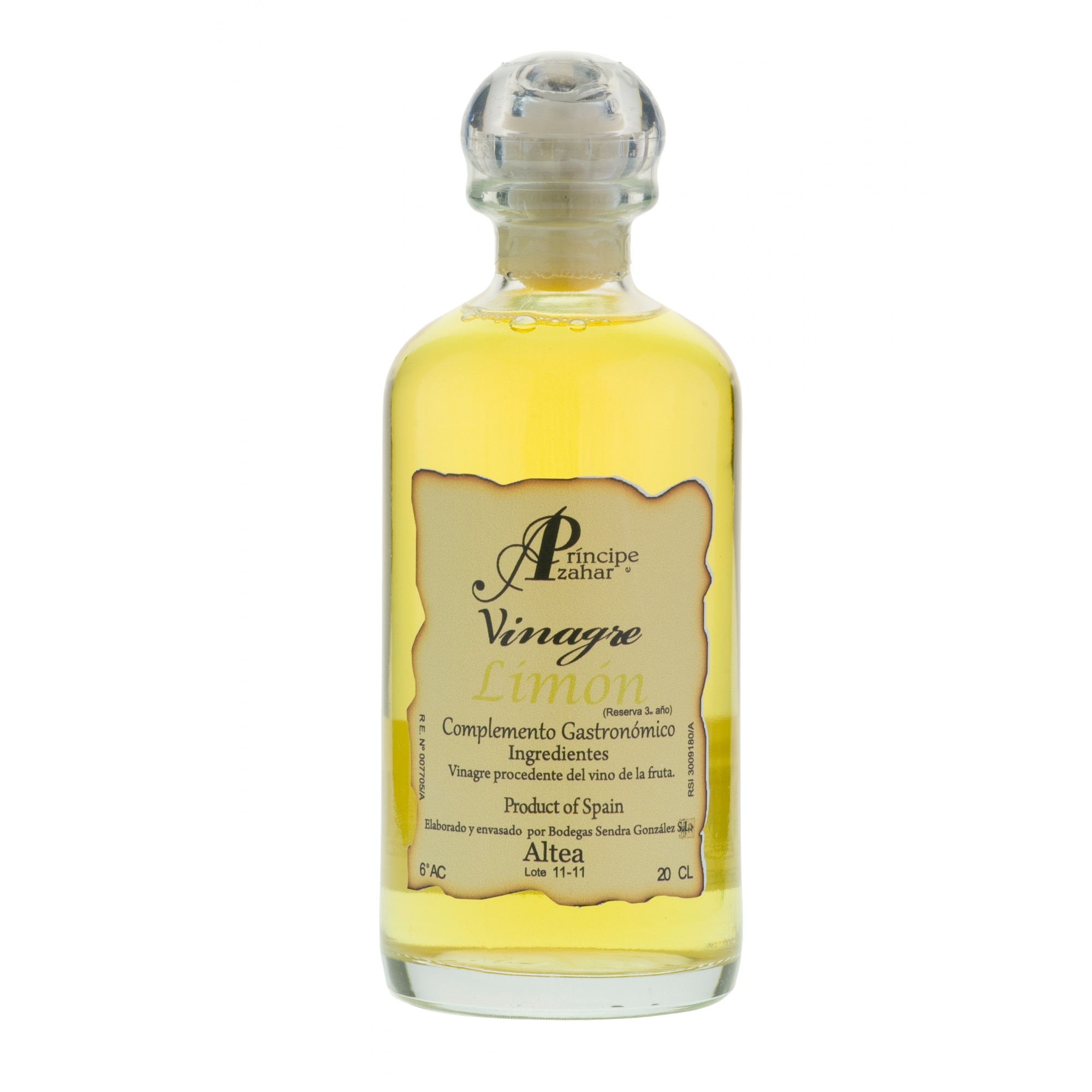 Otet natural de vin de lamaie, Principe de Azahar Alicante Spania, 200ml