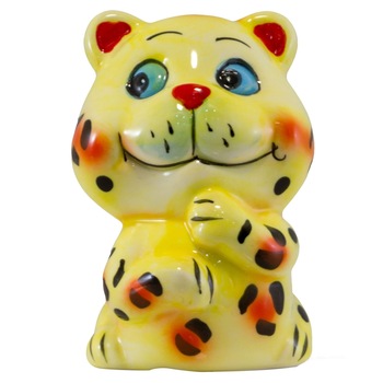 Solnite tigri Katerina Ceramics, cu tavita, 2 bucati, Galben/Verde, 40315TI Solnite tigri Katerina Ceramics, cu tavita, 2 bucati, Galben/Verde, 40315TI