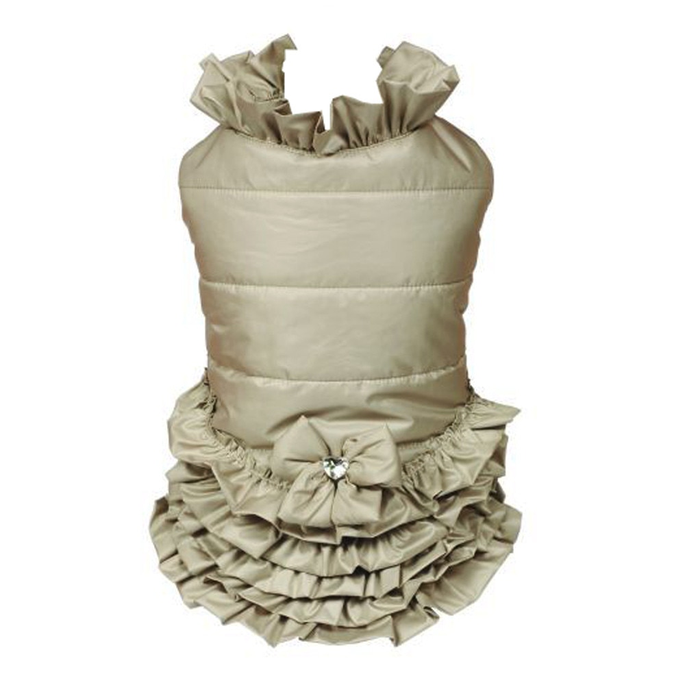 Geaca caini Elle cu cristal - Mar L- Bej