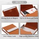 Кожен калъф за документи, 20 визитки, магнитно закопчаване, 93x60x15 мм, кафяв