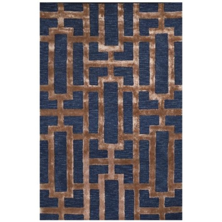 Bakero Covor Metro dark blue/camel (122x183 cm)