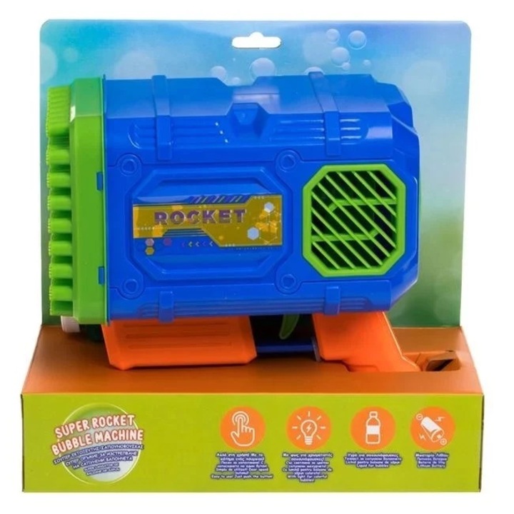 Jucarie baloane de sapun, Welora, mitraliera, capacitate 100ml, verde-portocaliu