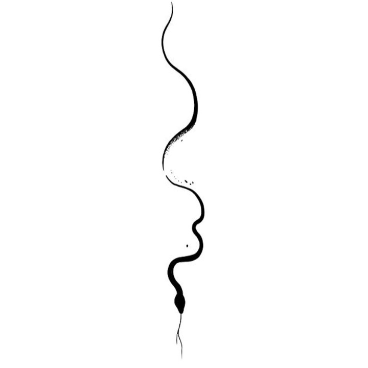 Tatuaje temporare, negru, design sarpe rosu, set de 2 foi