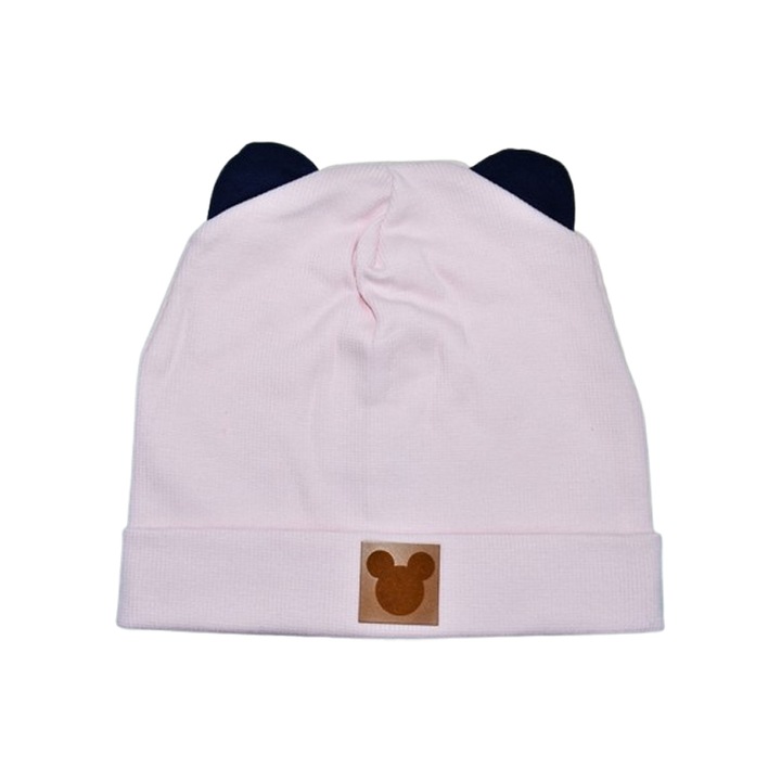 Caciula din bumbac, pentru fete, Mini Junior CAMJ1303-5, Roz 44-46 CM