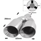 Ornament Toba Esapament Universala Ornament Teava Esapament Sistem de Evacuare Teava de Evacuare Toba Sport Dublu otel Inoxidabil Cromat de la 41 mm la 50 mm