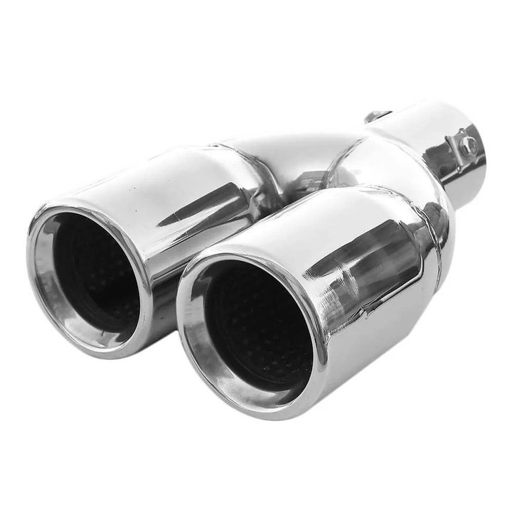 Ornament Toba Esapament Universala Ornament Teava Esapament Sistem de Evacuare Teava de Evacuare Toba Sport Dublu otel Inoxidabil cromat De la 38mm la 50mm