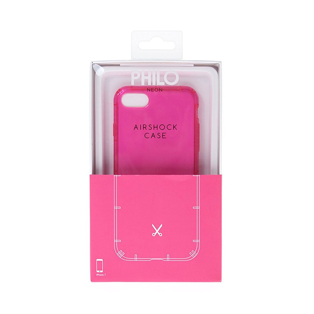 Husa de protectie Philo AIRSHOCK pentru iPhone 7, Silicon, Roz