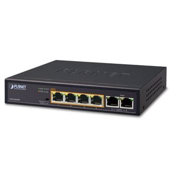 Switch PoE PLANET FSD-604HP 4-Port 10/100TX 802.3af/at PoE + 2-Port 10/100TX Desktop Switch (60 Watts) Switch PoE PLANET FSD-604HP 4-Port 10/100TX 802.3af/at PoE + 2-Port 10/100TX Desktop Switch (60 Watts)