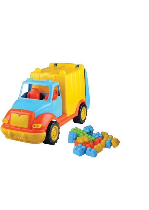 Camion pentru gunoi 48 cm cu 38 piese constructie, Ucar Toys
