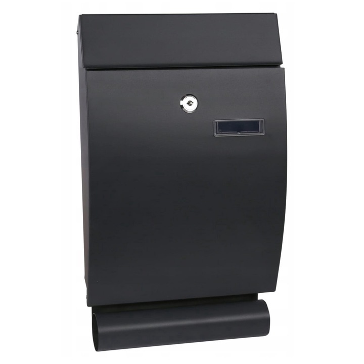 Robin postaláda, 41x24, 5x7, 5 cm, antracit színű, 2 kulcs, összeszerelő készlet