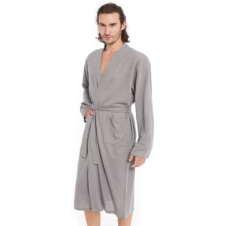 Férfi fürdőköpeny, Waffle Kimono, kényelmes, könnyű, többszínű, különböző méretekben