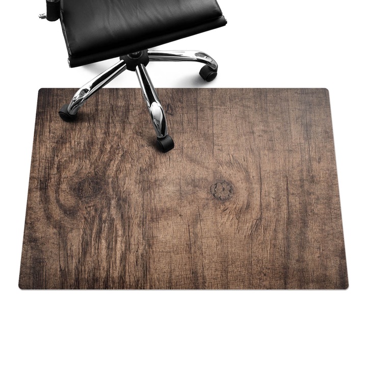 Padlóvédő székalátét, Wallfluent, Fa erezet, Barna, 100x70 cm, 010250310010100030969