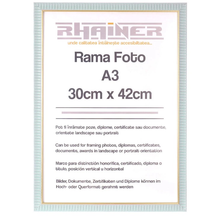 Rama foto Merida bleu+auriu A3, Createur