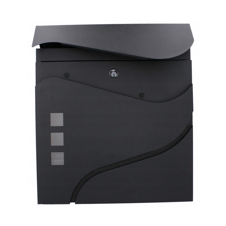 Cutie Postala Stork Selgot, 37x37x10.5cm, Culoare Antracit, 2 Chei