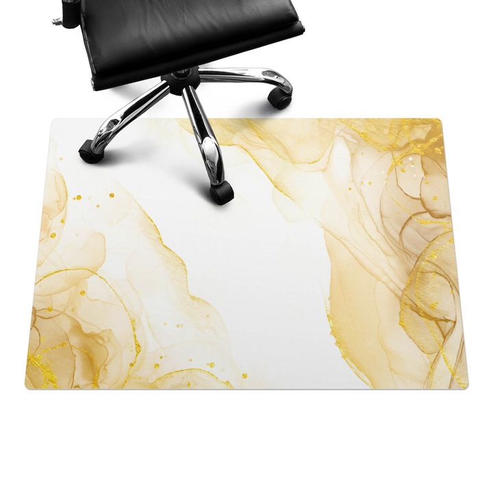 Székalátét, Wallfluent, Éteri folyadékhullámok, Sárga, 100x70 cm, 010250310010100274397