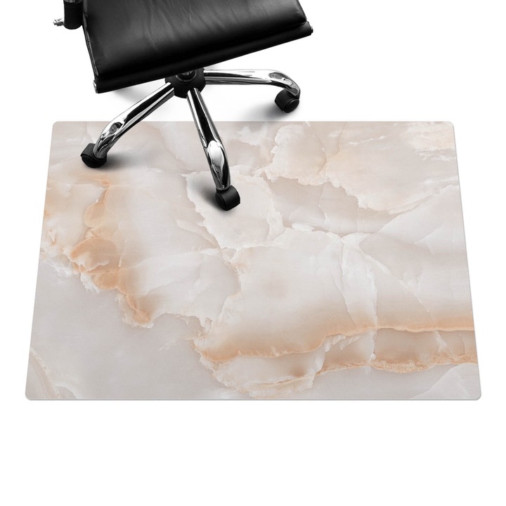 Szék szőnyeg, Wallfluent, Márvány textúra, Krémszín, 100x70 cm, 010250310010100282608
