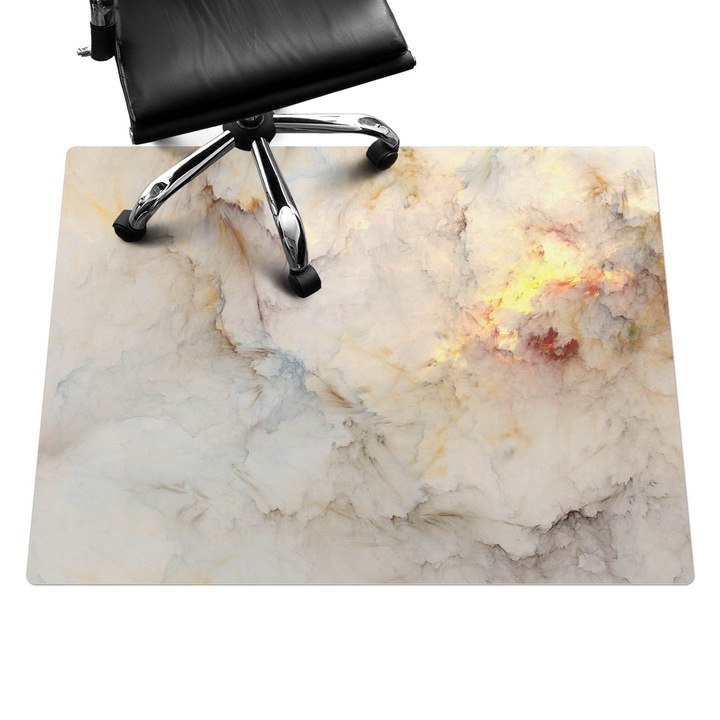 Covoras pentru protectie pardosea, Wallfluent, Nor abstract, Cremos, 120x90 cm, 010250310020100077394