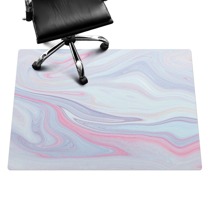 Padlóvédő székalátét, Wallfluent, Pasztell hullámok, Kék, 140x100 cm, 010250310030100019134