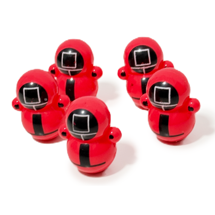 Hopa mitica Squid Games, set 6x soldat patrat, potrivit pentru inlocuirea oricarei piese de joc, imbunatatirea jocului