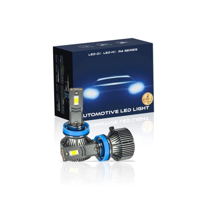 Set 2 Becuri auto, Kit led H8, H9, H11 LED-H© 6000k 15000 lumeni 110W/set Canbus - fara eroare, LUSMAR™