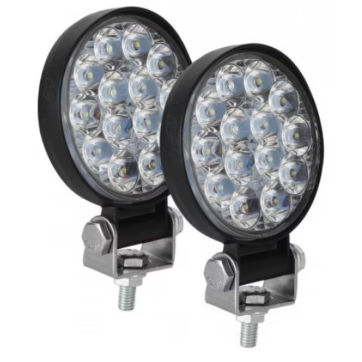 Set 2 Proiector rotund 14 LED 12v-24v, 42w, lumina alba 6000k, K KATHODE