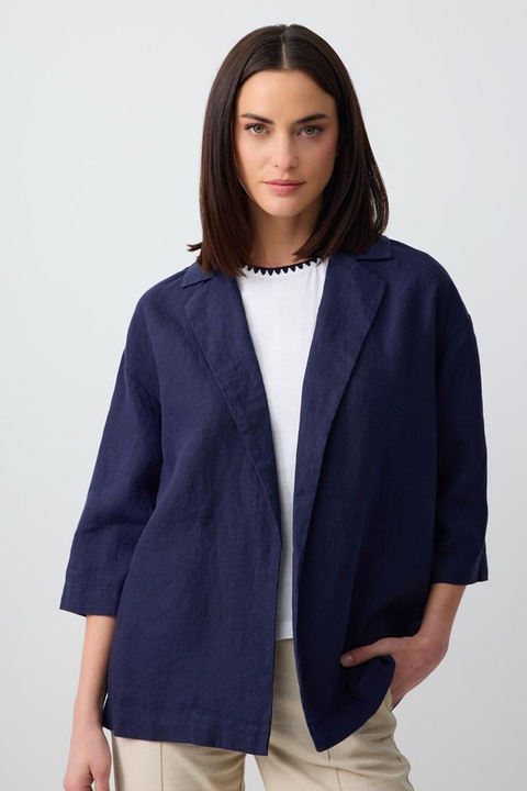 JIMMY KEY, Jacheta lejera de in cu maneci 3/4, Bleumarin, S-M