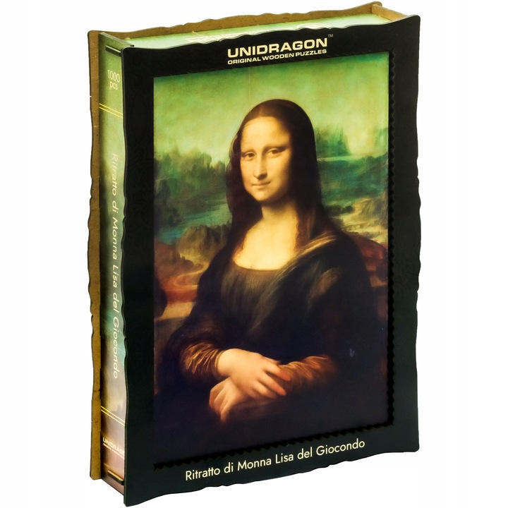 Puzzle, Mona Lisa, 1000 de piese, din lemn