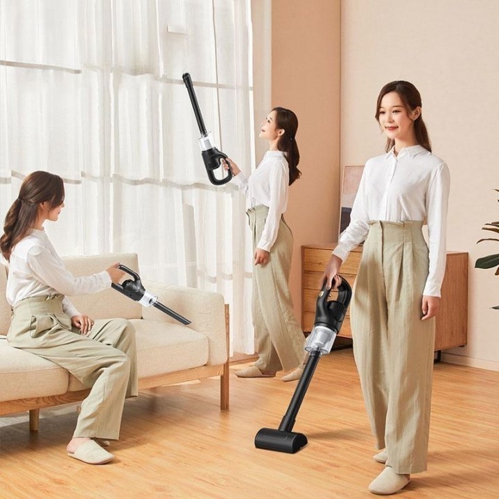 Aspirator portabil wireless, verde. 45 min autonomie, ideal casa & masina