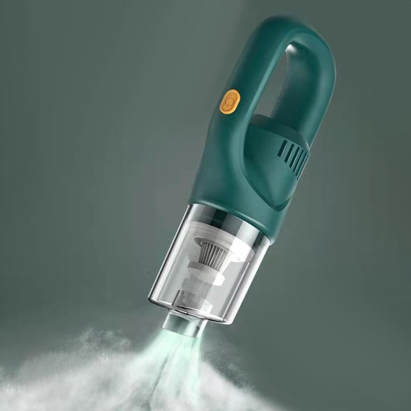 Aspirator portabil wireless, verde. 45 min autonomie, ideal casa & masina