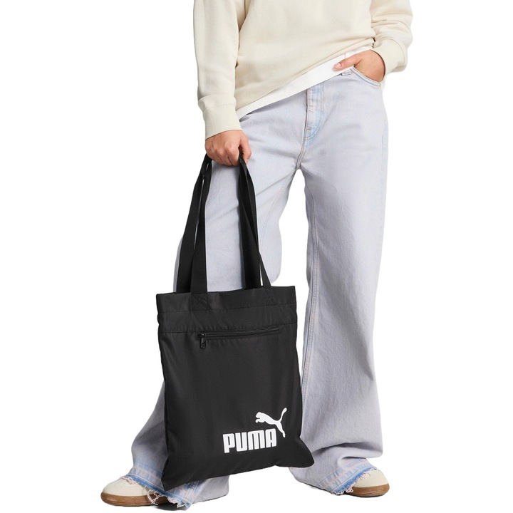 Geanta femei Puma Phase Packable Tote, Negru, One-Size