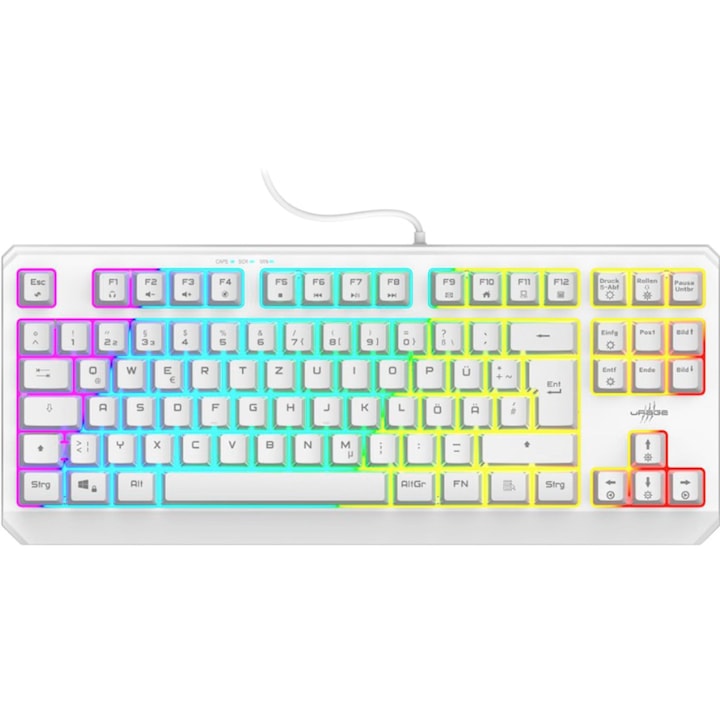 Tastatura Gaming HAMA uRage Exodus 220 TKL, RGB, Layout US Alb