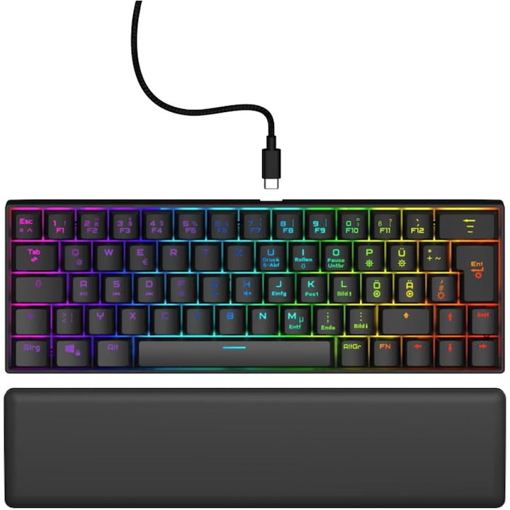 Tastatura Gaming Mecanica HAMA uRage Exodus 760 Mechanical Mini, USB, Layout US (Negru)