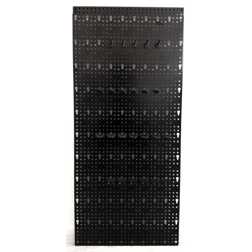 Panou metalic port-scule 800 x 360 [mm] dispunere pe verticala, Negru