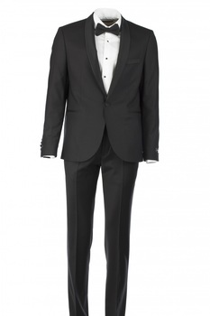 Smoking GHERASOS, negru texturat fin, lana, 50 Smoking GHERASOS, negru texturat fin, lana, 50