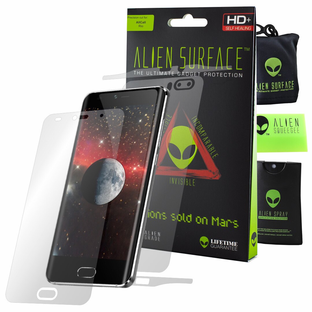Folie Alien Surface HD, AllCall Rio, protectie ecran, spate, laterale + Alien Fiber Cadou