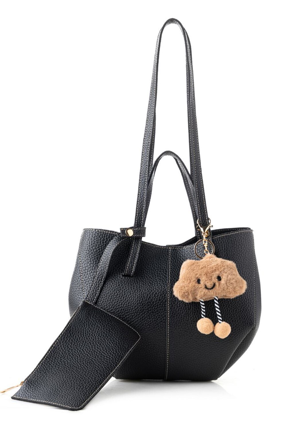 lucky様 Lucky Bees, Geanta de piele ecologica cu etui detasabil si breloc