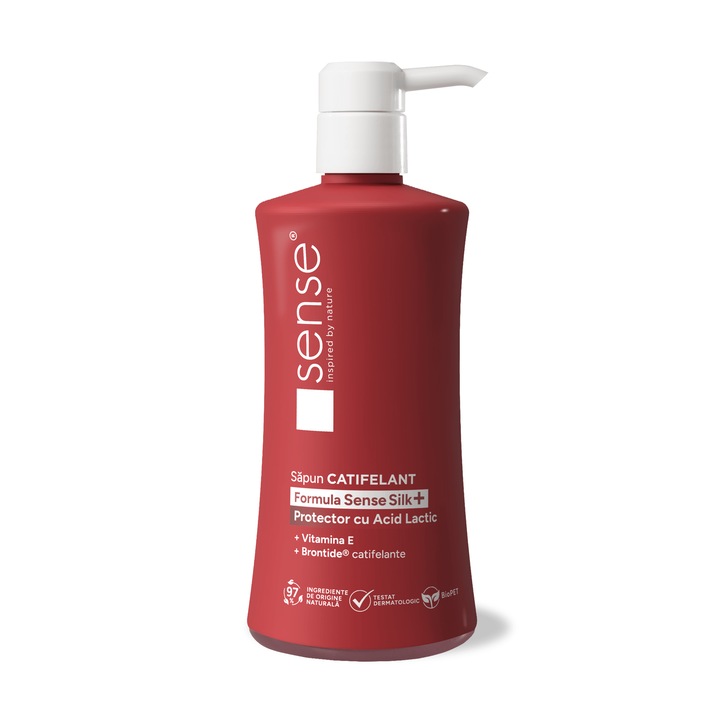 Sapun Lichid Gel, SenseSilk+, Protector cu Acid Lactic, 330ml – SENSE