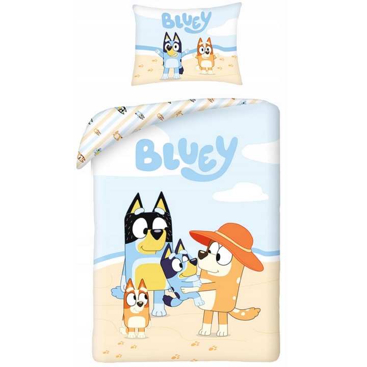 Bluey strandos ágyneműhuzat, 140x200