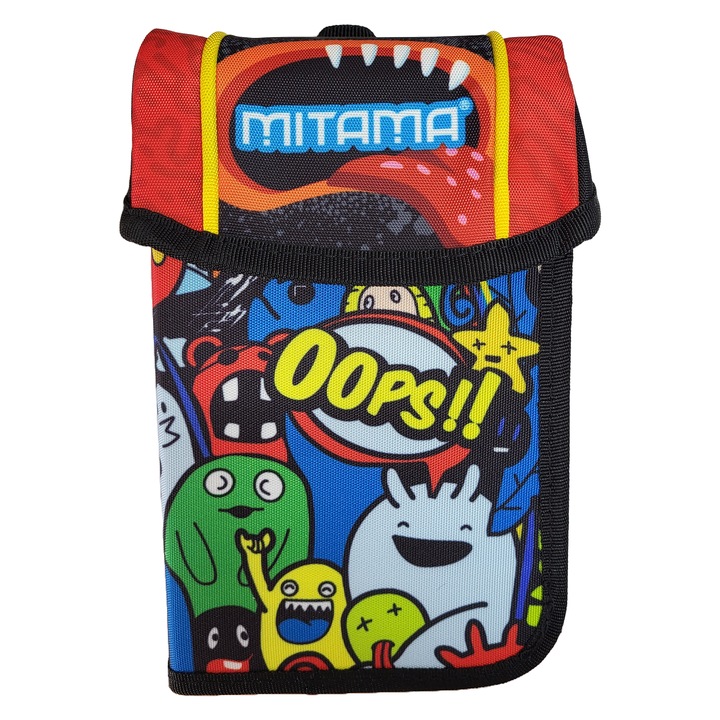 Penar Echipat Upside, Mitama, cu 1 Fermoar si 2 Extensii, 43 Piese, Creatures, 23.5x14x8.5cm