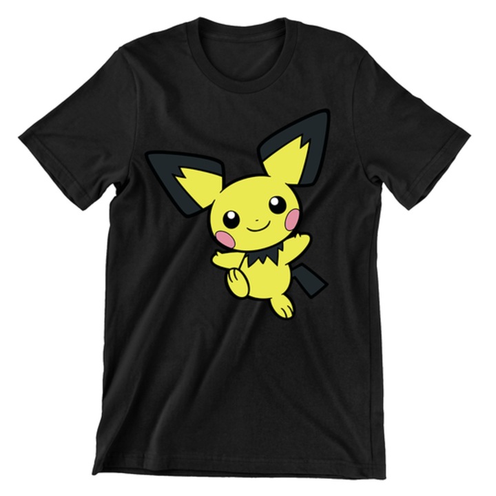 Gyerek póló, Pokemon Universe, Pichu, fekete, Fekete, 134 CM