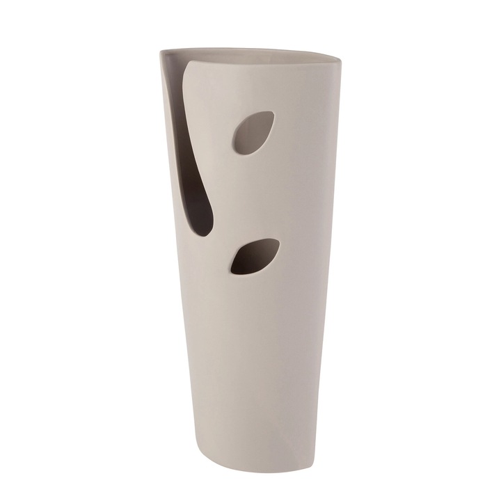 Vaza ceramica Hole, maro, 20x11x41,5cm