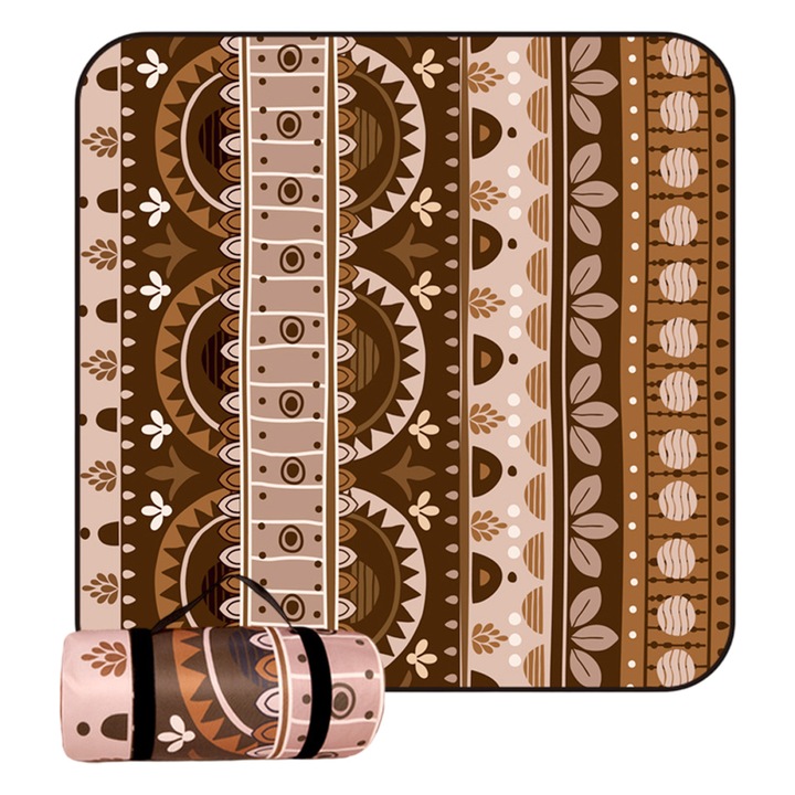 Покривка за пикник Enforose, многоцветна, 150x100см, устойчива на пясък, лесна за транспортиране