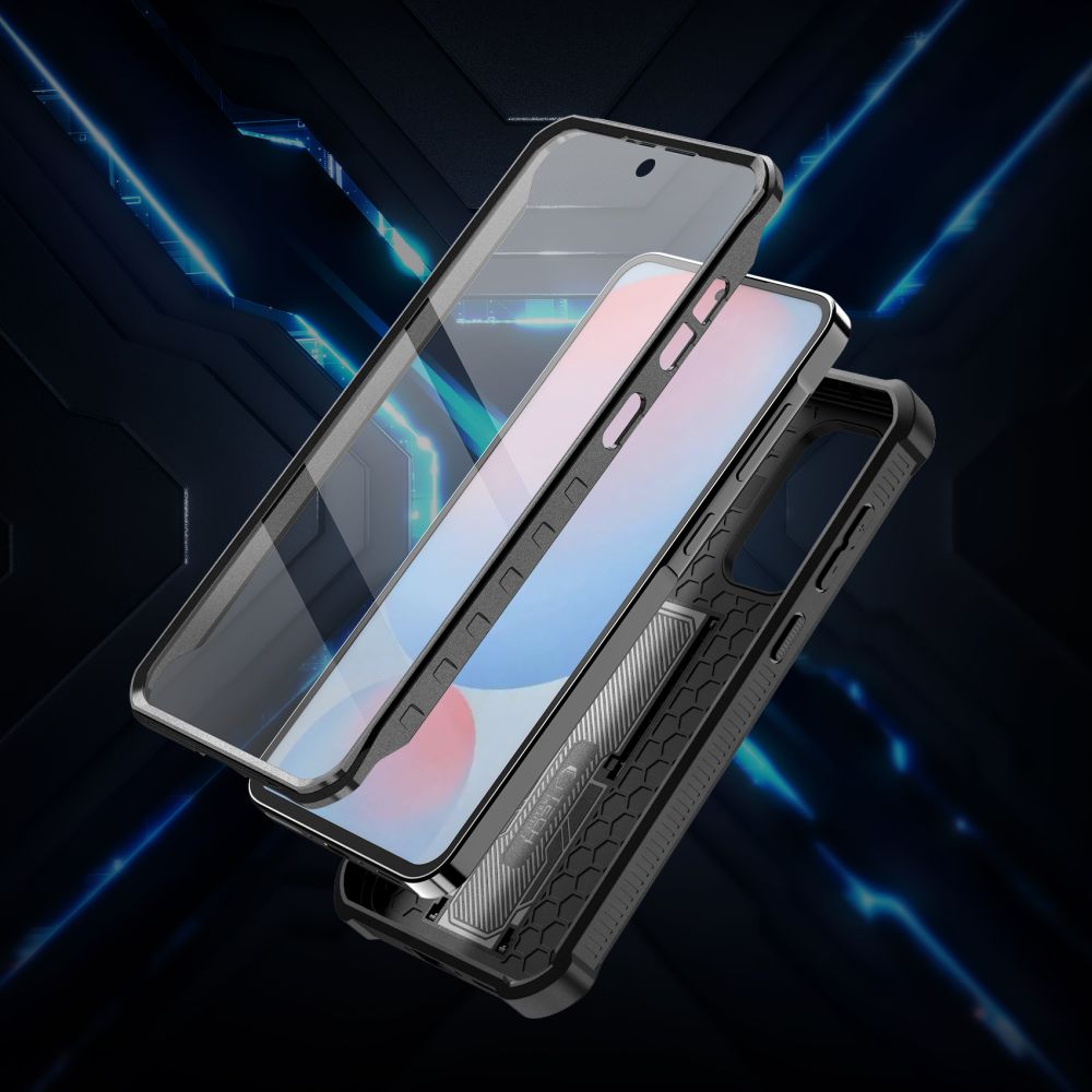 Carcasa 360 grade TECH-PROTECT Kevlar Cam compatibila cu Samsung Galaxy A56 5G, Protectie display si camera, Negru
