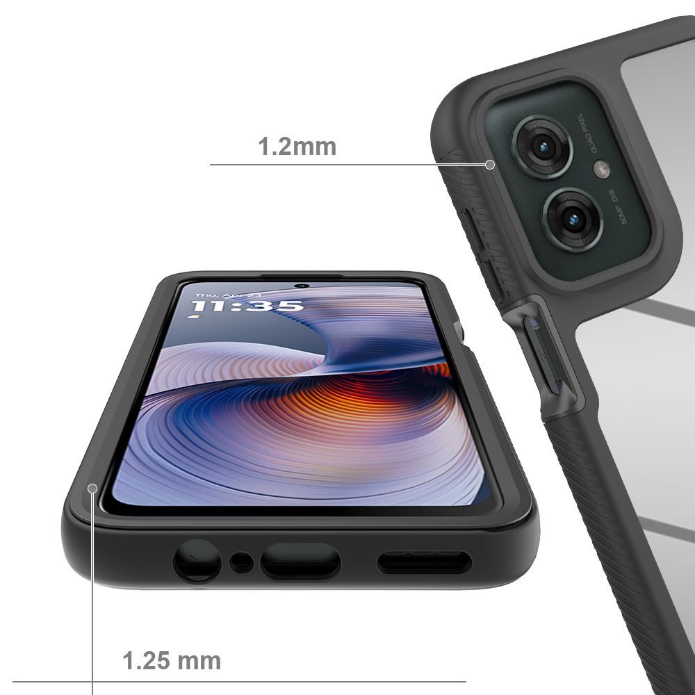 Carcasa 360 grade TECH-PROTECT Defense compatibila cu Motorola Moto E15 / G05 / G15 / G15 Power, Protectie display, Negru