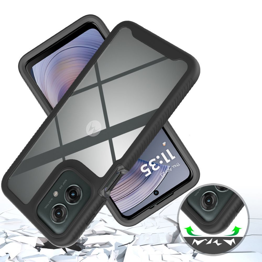 Carcasa 360 grade TECH-PROTECT Defense compatibila cu Motorola Moto E15 / G05 / G15 / G15 Power, Protectie display, Negru