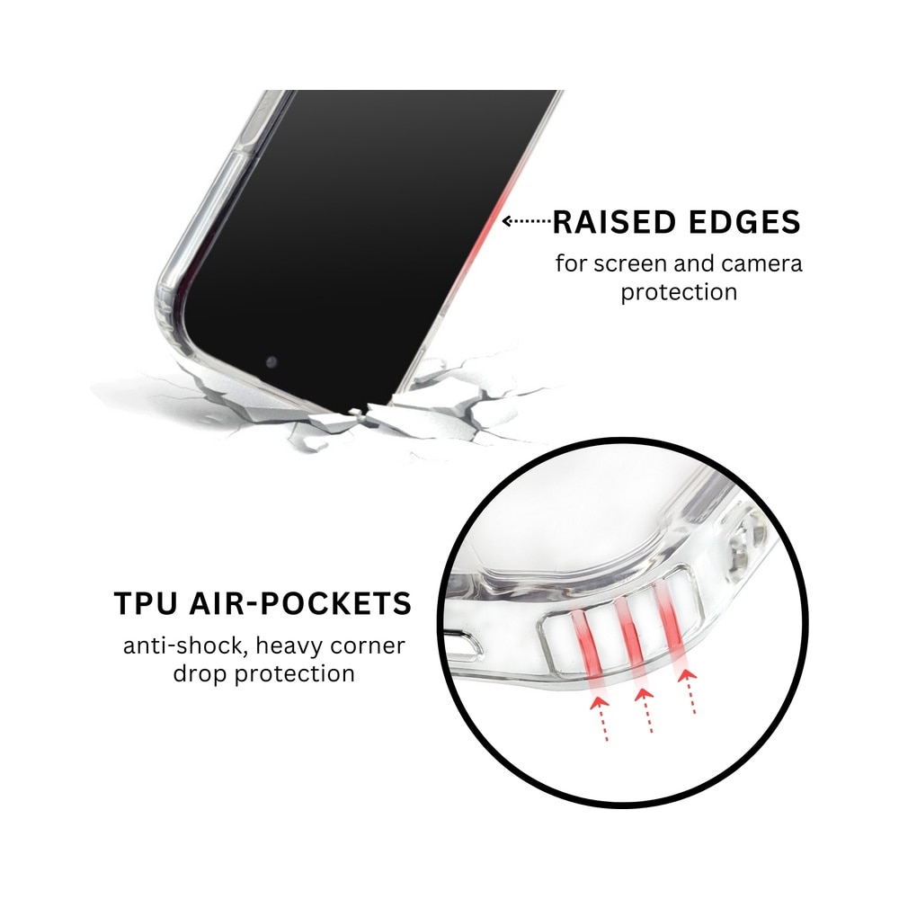 Husa de protectie CENTO ComoPlus compatibila cu Apple Iphone 16Pro Transparent, cu inel MagSafe, Silicon Premium, Slim, colturi intarite, Anti zgarieturi, Anti soc, cu margini ridicate pentru protectia ecranului si a camerei