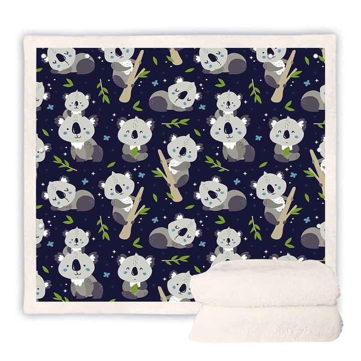 Одеяло кувертюра Enforose, принт с ленивци, многоцветно, 150x120см, 130x90см, 100x70см, комплект